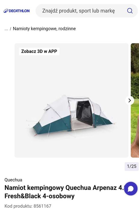 Namiot+ pawilon Arpenaz 4.2 fb