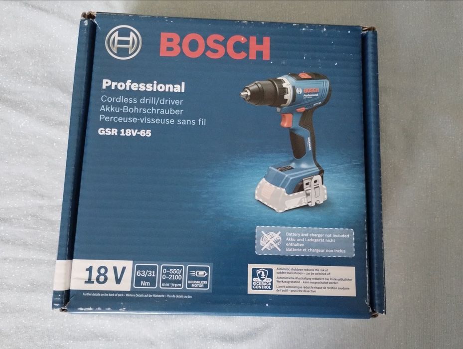 Аккумуляторная дрель-шуруповерт Bosch GSR-18V-65 Professional