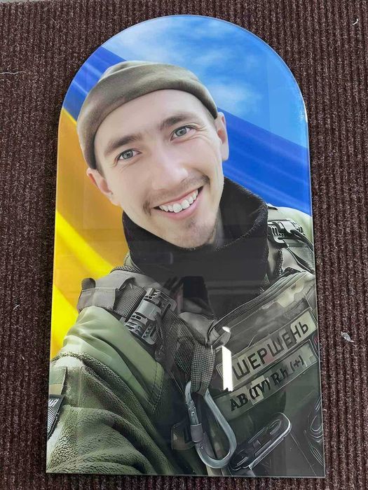 Фотоскло на памятник, фото в склі, тримплекс