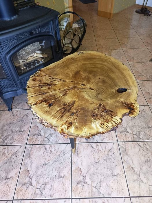 Stolik kawowy drewno z czeczotą