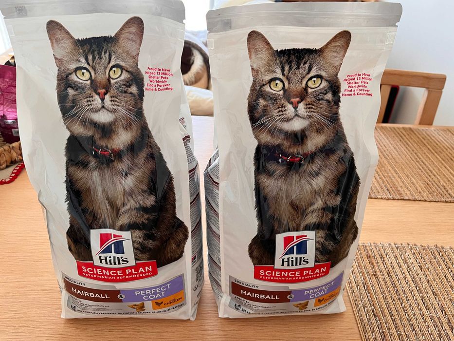 HILLS Science Plan Hairball & Perfect Coat Cat food comida do gato with Chicken Frango Adult 6kg NEW UNOPENED