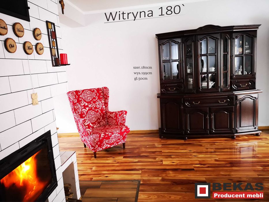Witryna 180` Jadalnia Salon exclusive Orzech Włoski BEKAS Producent