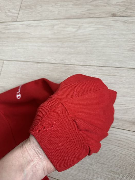 Худі кофта з капюшоном червона оверсайз Chicago Bulls Champion XXL