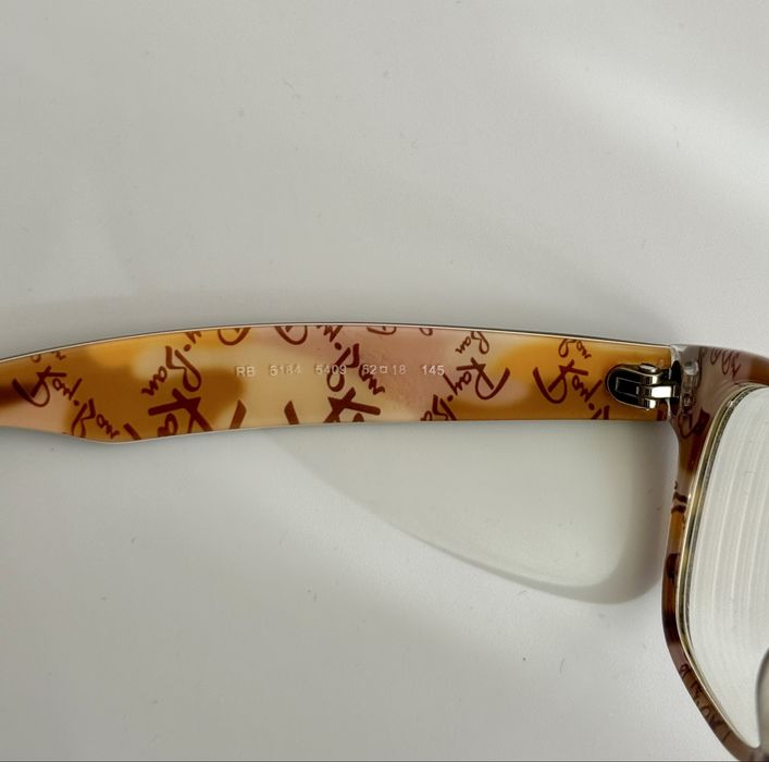 Оправа окуляри Ray-Ban RB 5184, чорна оправа з бежевими вставками черепаха 5409