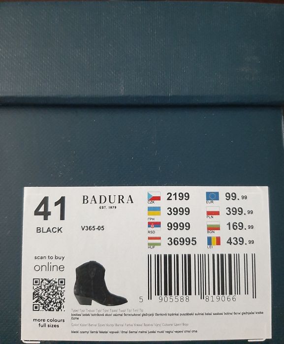 Czarne sztyblety BADURA