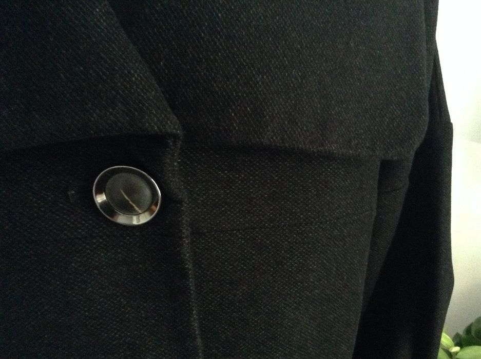 NOWY czarny płaszcz MANGO SUIT M
