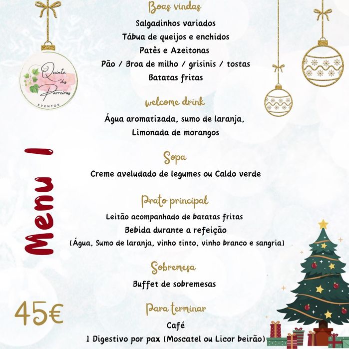 Espaço para jantares de Natal
