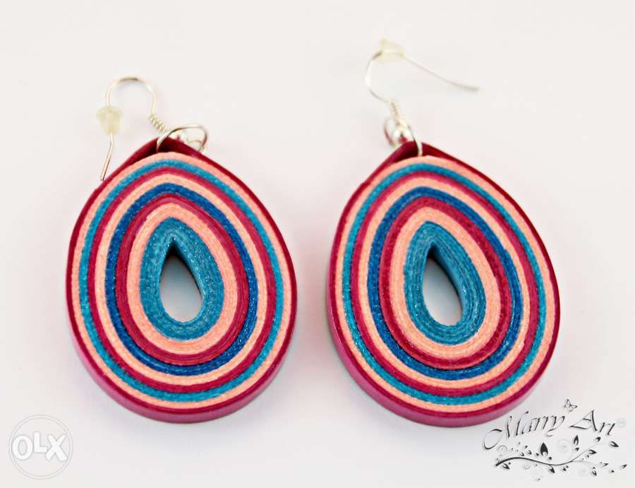 Kolczyki-quilling - papier