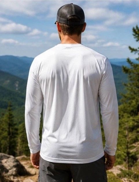 Чоловічий лонгслів новий HI-TEC UPF 30 SUN SHIRT спортивний сонцезахисний потовідводний легкі в зал в похід білий