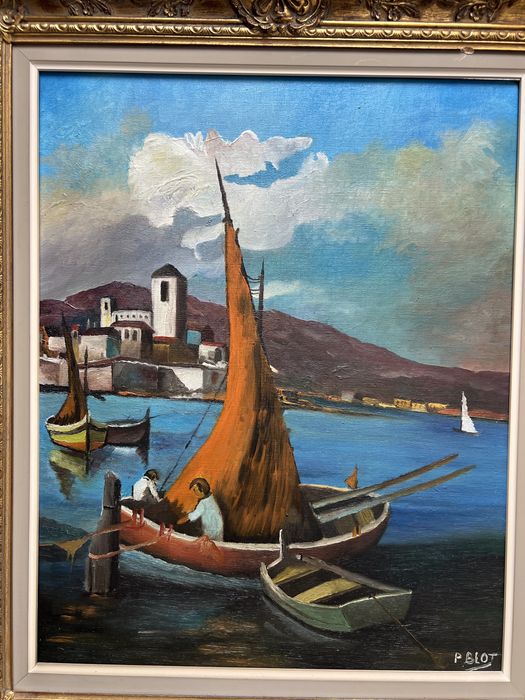 Obraz w pieknej zlotej ramie