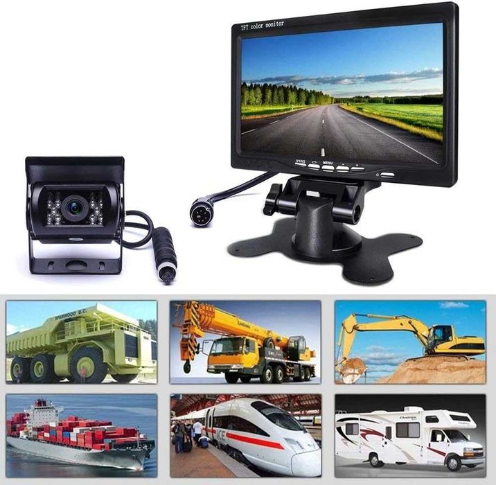 Kamera Cofania Samochodowa 7" HD Monitor 18 IR LED 10m Przewód