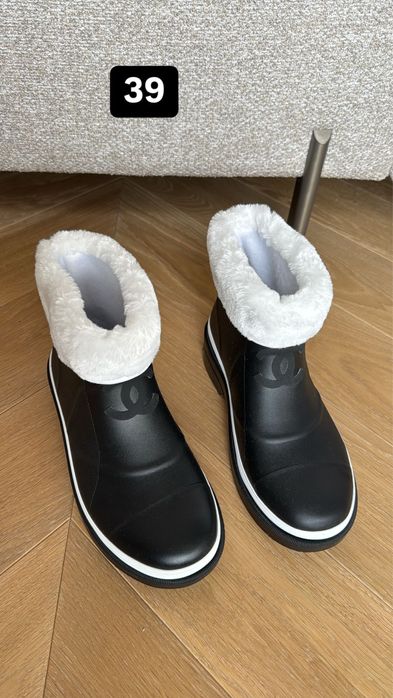 Kalosze niskie Chanel ocieplane