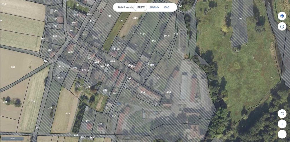 Działka pod usługi komercyjne i obsługę produkcji rolnej-zabudowana