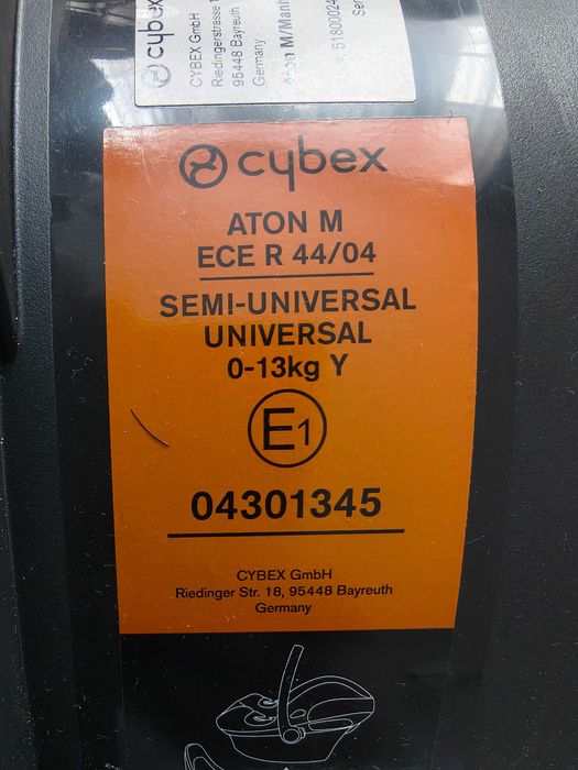 Fotelik / nosidełko Cybex Aton M 0-13 kg + baza ISOFIX Cybex BASE M