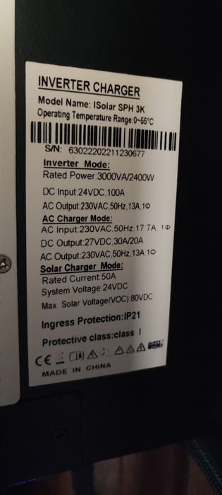 Гібридний комплект EASun Power ISolar SPH 3K / Інвертор