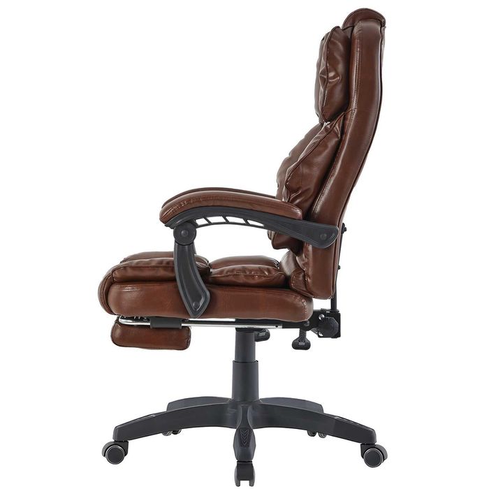 Fotel Obrotowy PREMIUM dla szefa Biurowy Gabinetowy z podnóżkiem