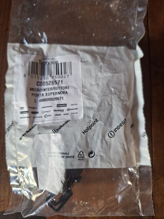Microinterruptor / Fecho de Porta Original C00526571 – Whirlpool / Hotpoint / Indesit