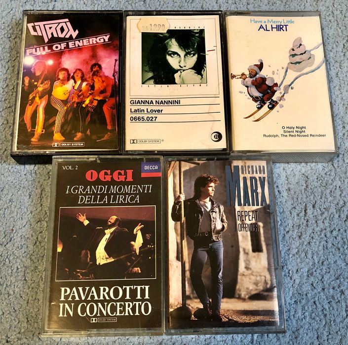 Фирменные студийные аудиокассеты  R Marx; G  Nanni; Citron;