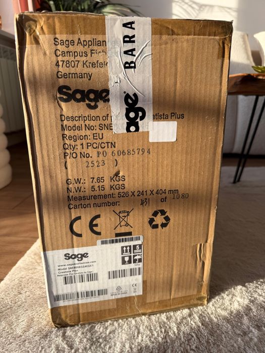 Ekspres Kapsułkowy Sage Nespresso Creatista Plus SNE800BSS 1.5L srebro