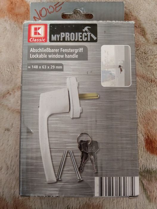 4x klamka do okien na klucz zabezpieczenie przed dziećmi