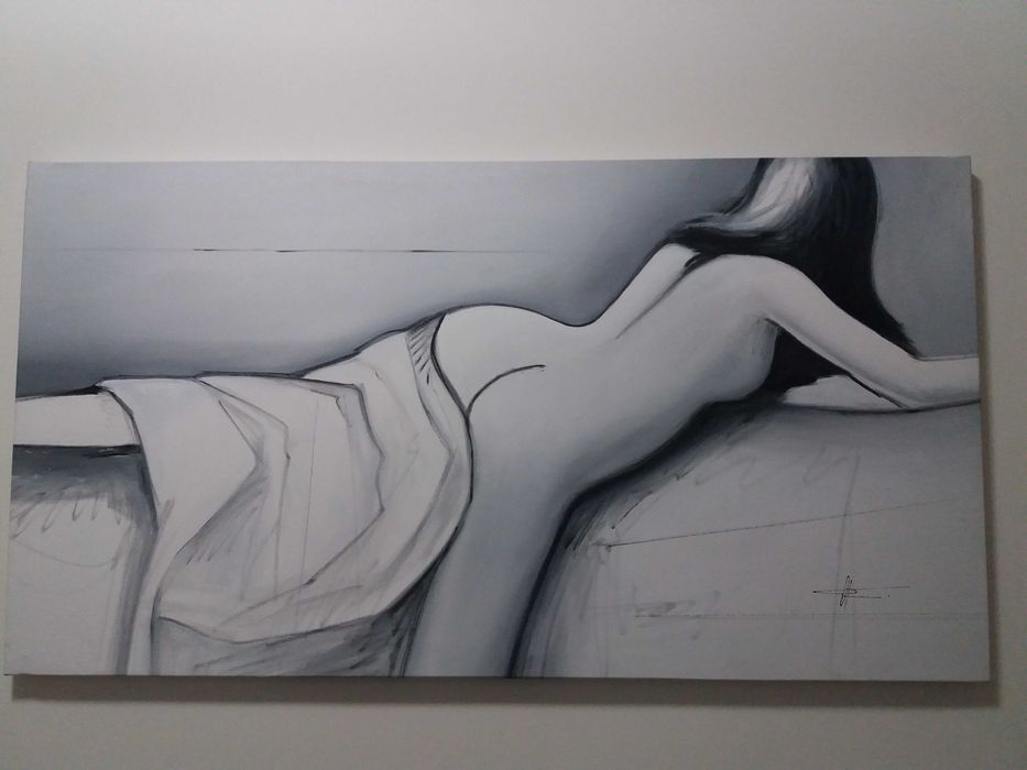 Quadro para quarto " mulher a descansar "