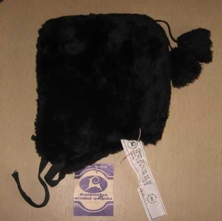 Детская шапка овчина, черная,  новая времен  СССР