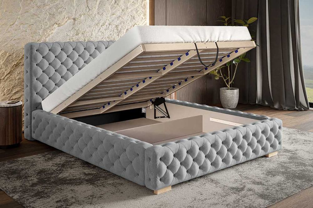 Łóżko łóżka tapicerowane pikowane DIANA 140 x200 160x200 180x200