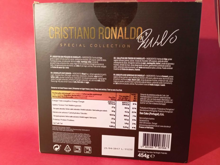 Lata dan Cake  de coleção CR7