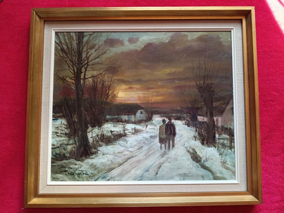 Stary obraz na płótnie Paul Kastrup