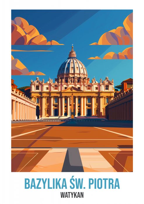 Plakat 59,4x84,1cm Bazylika św. Piotra