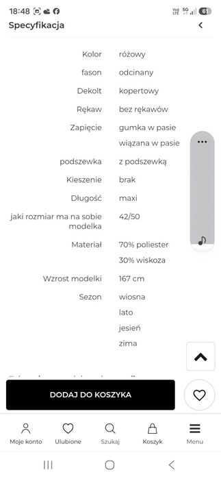 Sukienka łososiowa