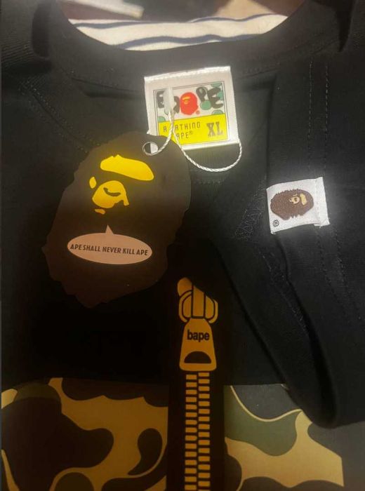 Черная футболка тениска A Bathing Ape (BAPE)