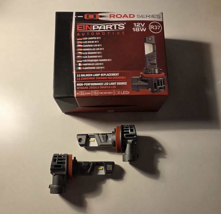 Żarówki LED H11 / H9 z homologacją EinParts