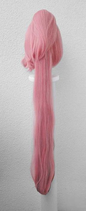 Rappa Honkai Star Rail różowa długa peruka z grzywką kitką cosplay wig