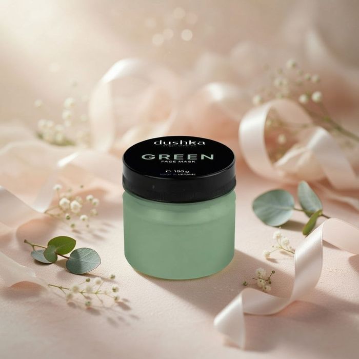 Маска для обличчя "Зелена" 150 г натурального бренду Dushka