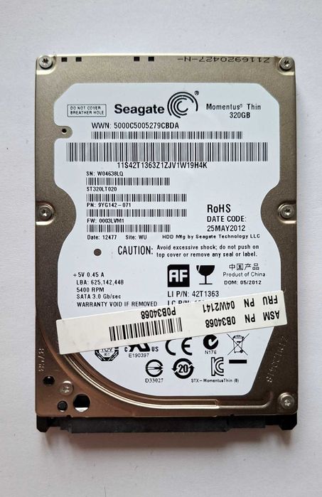 HDD 2.5" SATA Seagate ST320LT020 320 Gb.
