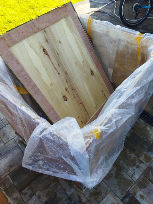 Skrzynia drewniana,  skrzyniopaleta