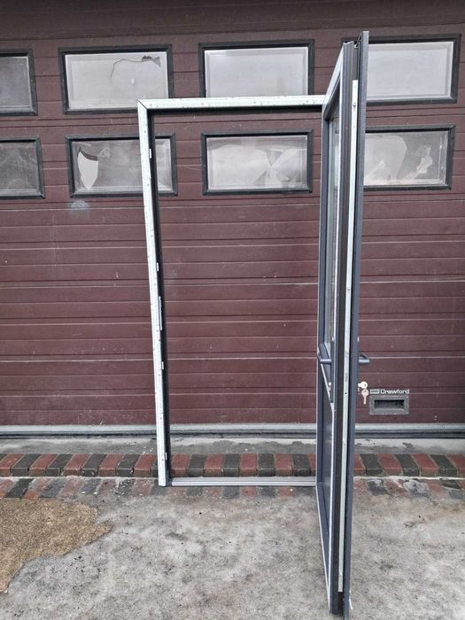 Nowe drzwi pcv plastikowe 100x210 antracyt sklepowe antracytowe DOWÓZ