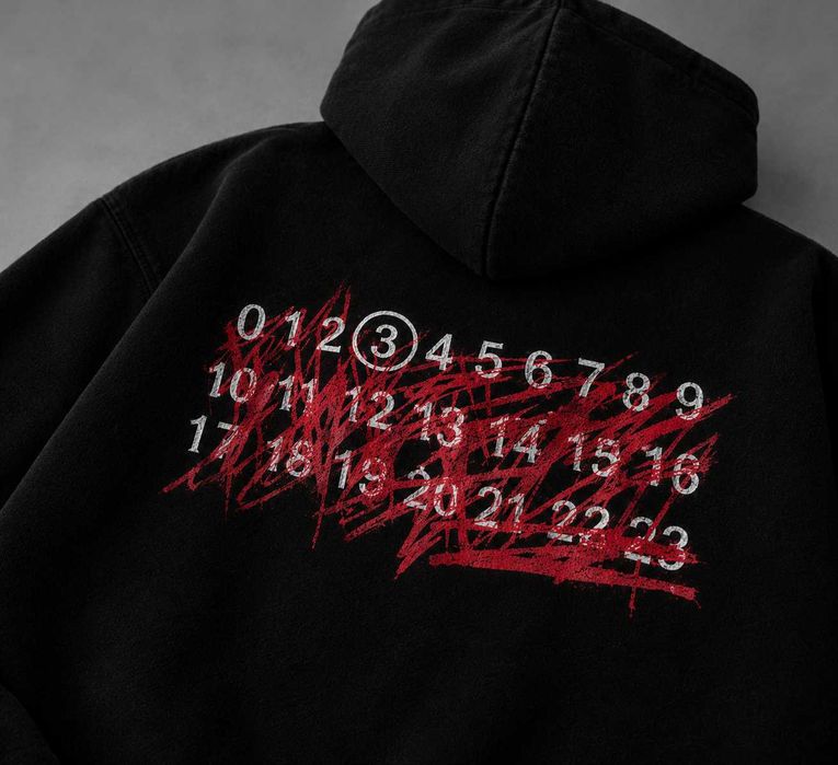 Зіпка Мейсон Марджела Numbers Scratch Zip Hoodie* XS-2XL