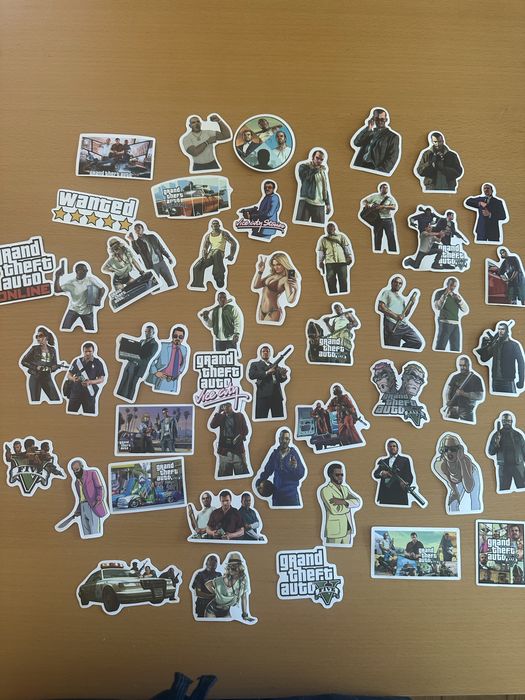 Komplet 50 naklejek / GTA - Wlepy ozdoba konsole