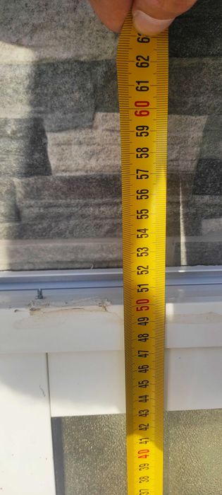 Janela com Aro 60Cm * 50 CM , PVC branco, Vidro opaco