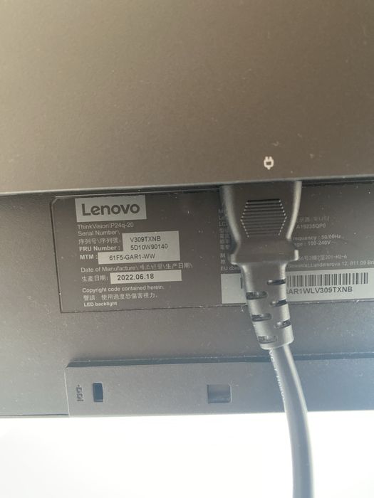 Monitor Lenovo ThinkVision P24q-20 24" QHD