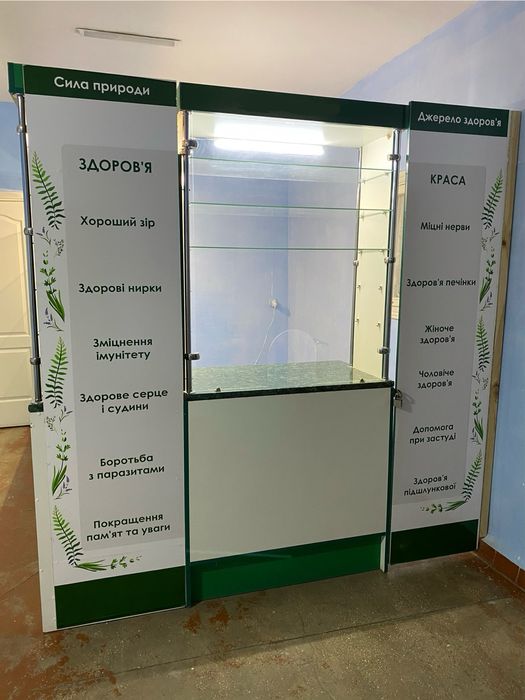 Вітрини / аптека / стелажи / полички /
