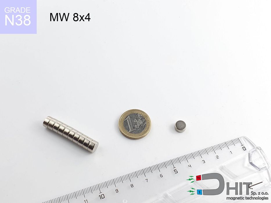 MW 8x4 [N38] - walec magnetyczny neodymowy 72 szt.