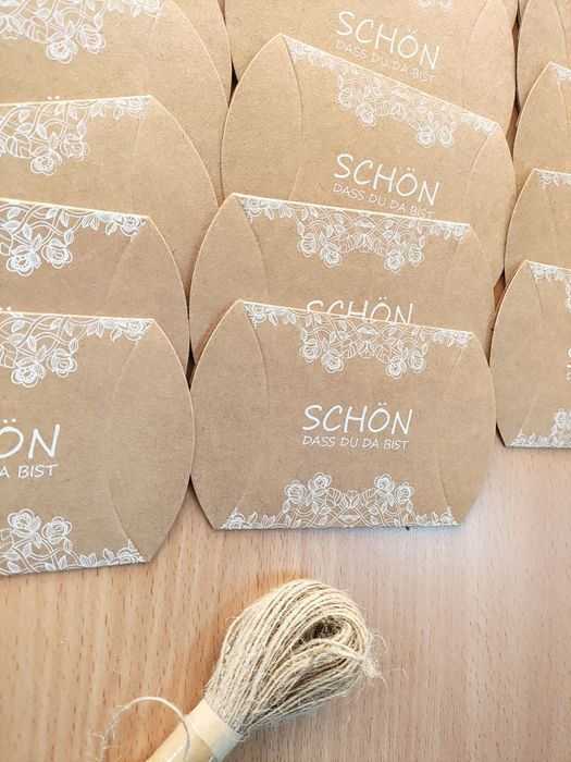 Kartoniki podziękowanie dla gości