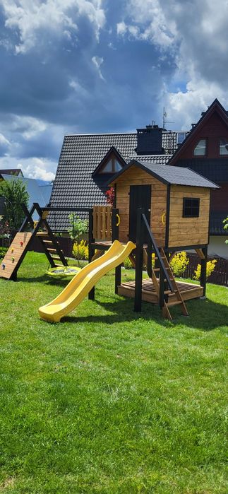 Plac Zabaw 10x10 Huśtawka  Zjeżdżalnia  bocianie gniazdo Piaskownica