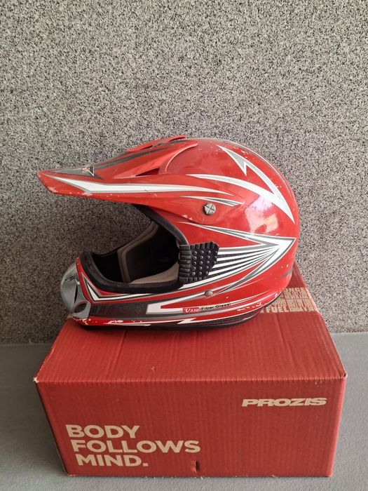 Capacete motocross vermelho
