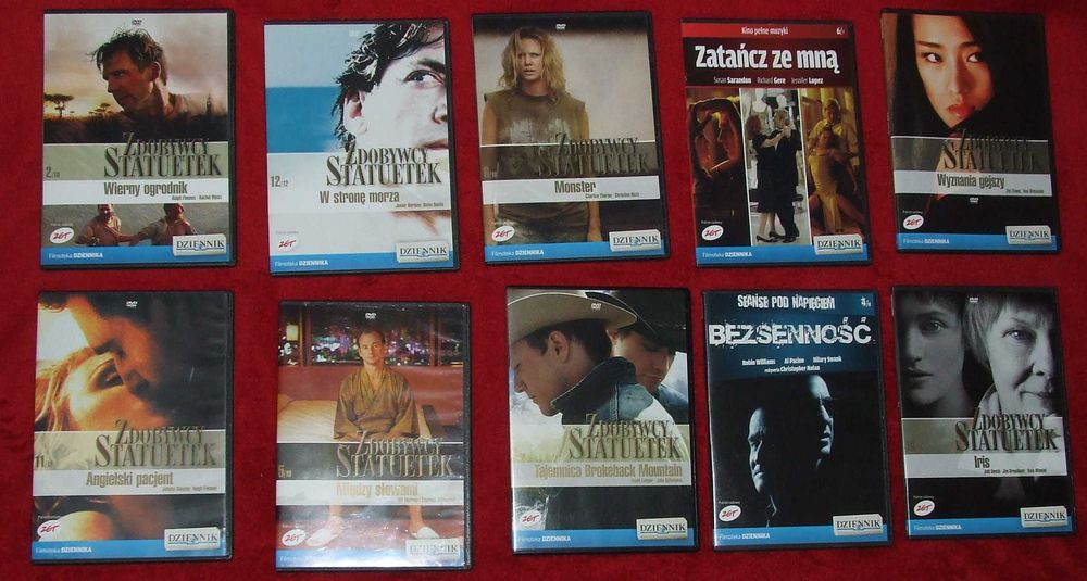 DVD Bezsenność, Między słowami, Angielski Pacjent, Wyznania Gejszy itd