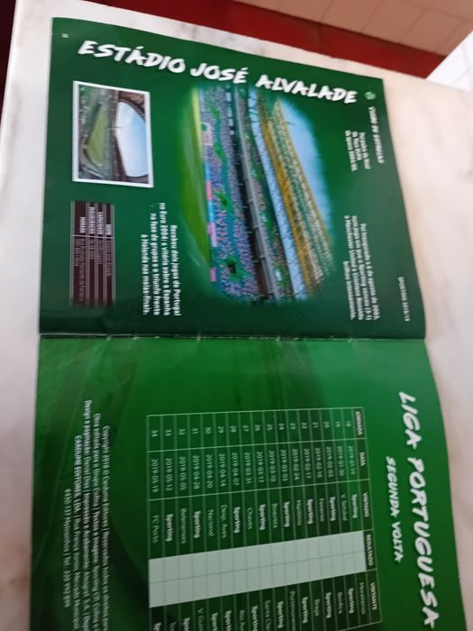 Caderneta Sporting Record 2018/19