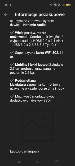 Laptop Gamingowy Lenovo